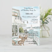 Verjaardag Ocean Coast Cafe Kaart (Staand voorkant)