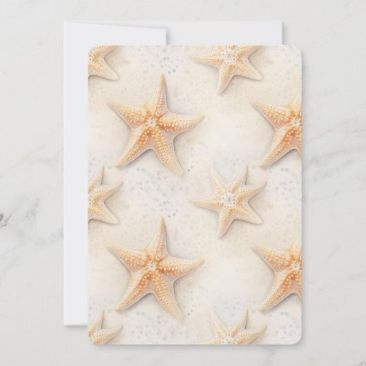 Verjaardag Ocean Starfish Beach Kaart (Achterkant)