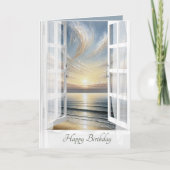 Verjaardag Ocean Sunrise Window Kaart (Voorkant)