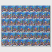 Verjaardag Octopus met bier Mok Cadeaupapier (Vlak)