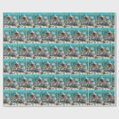 Verjaardag Octopus met een biertje Cadeaupapier (Vlak)