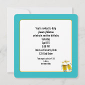 Verjaardag Octopus met een biertje Kaart (Achterkant)