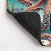 Verjaardag Octopus met een biertje Muismat (Hoek)