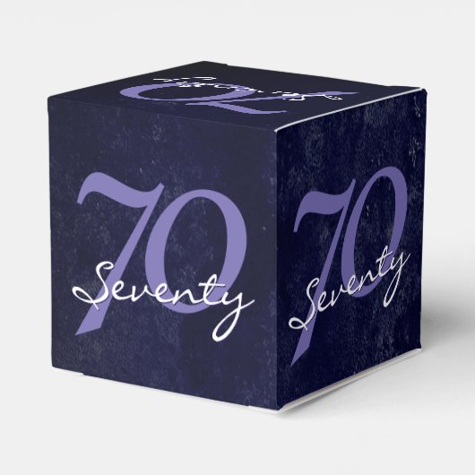 Verjaardag of Jubileum | Paarse Grunge BEWERKBAAR Bedankdoosjes (Achterkant)