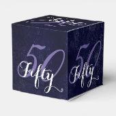 Verjaardag of Jubileum | Paarse Grunge BEWERKBAAR Bedankdoosjes (Achterkant)