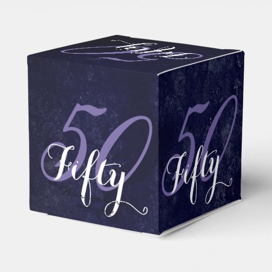 Verjaardag of Jubileum | Paarse Grunge BEWERKBAAR Bedankdoosjes (Achterkant)