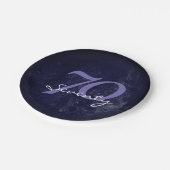 Verjaardag of Jubileum | Paarse Grunge BEWERKBAAR Papieren Bordje (Gekanteld)