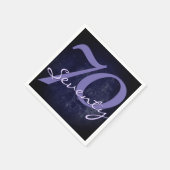 Verjaardag of Jubileum | Paarse Grunge BEWERKBAAR Servetten (Hoek)