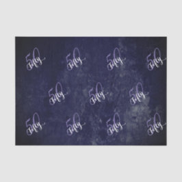 Verjaardag of Jubileum | Paarse Grunge BEWERKBAAR Tissuepapier