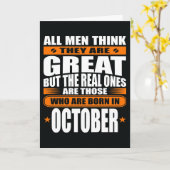 Verjaardag oktober (Jouw tekst toevoegen) Kaart (Gele Bloem)