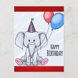 Verjaardag Olifant Briefkaart