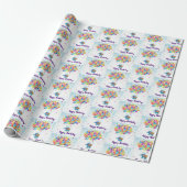 Verjaardag olifant  cadeaupapier (Uitgerold)