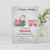 Verjaardag olifantentrein kaart (Staand voorkant)