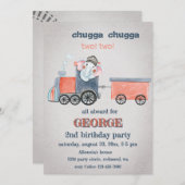 Verjaardag olifantentrein kaart (Voorkant / Achterkant)