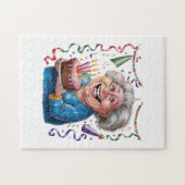 Verjaardag Oma Grote Glimlach Legpuzzel (Horizontaal)