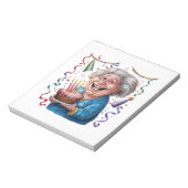Verjaardag oma grote glimlach notitieblok (Linkerzijde)