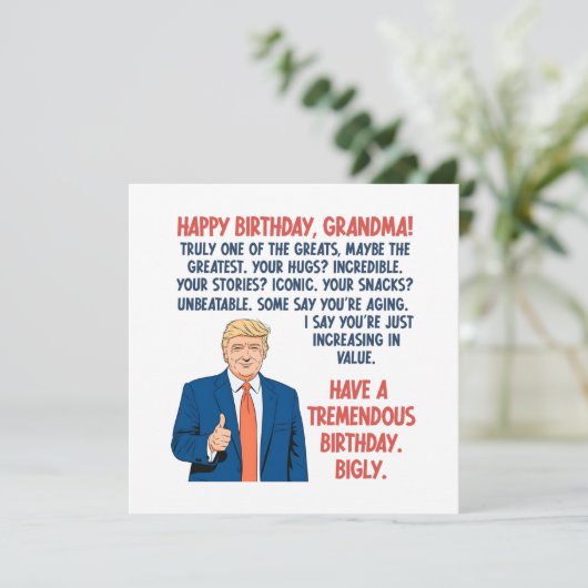 Verjaardag oma kaart (Staand voorkant)