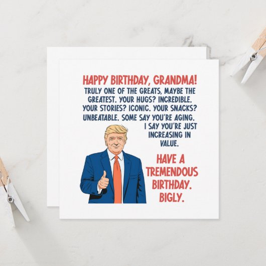 Verjaardag oma kaart (Voorkant / Achterkant in situ)