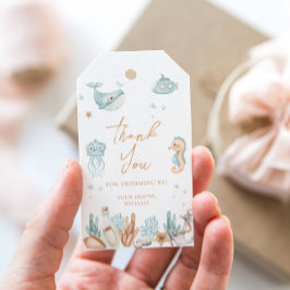 Verjaardag onder de zee  cadeaulabel