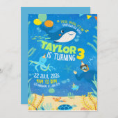 Verjaardag onder de zee, Verjaardag van oceandiere Kaart (Voorkant / Achterkant)