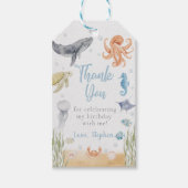 Verjaardag Onder De Zee Zee Dieren Cadeaulabel (Voorkant)