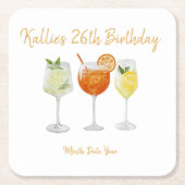 Verjaardag Onderzetters - Spritz (Voorkant)