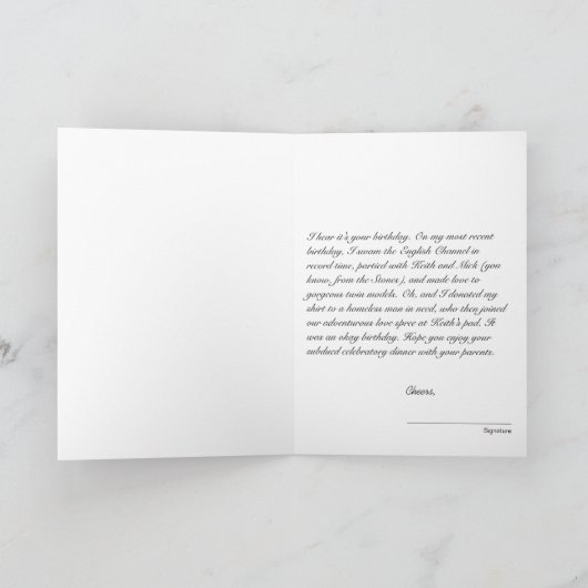 Verjaardag one-upper card kaart (Binnen)