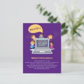 VERJAARDAG Online Videochat Virtuele LiveStream vo Briefkaart (Staand voorkant)