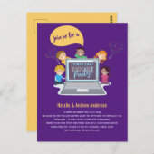 VERJAARDAG Online Videochat Virtuele LiveStream vo Briefkaart (Voorkant / Achterkant)