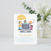 VERJAARDAG Online Videochat Virtuele LiveStream vo Briefkaart (Staand voorkant)