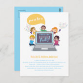 VERJAARDAG Online Videochat Virtuele LiveStream vo Briefkaart (Voorkant / Achterkant)