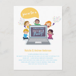 VERJAARDAG Online Videochat Virtuele LiveStream vo Briefkaart