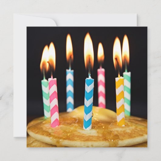 Verjaardag Ontbijt Brunch Kaart (Voorkant)