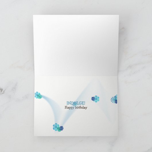 verjaardag-ontspan op doughnut kaart (Binnen)