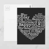 Verjaardag ontwerp briefkaart (Voorkant / Achterkant)