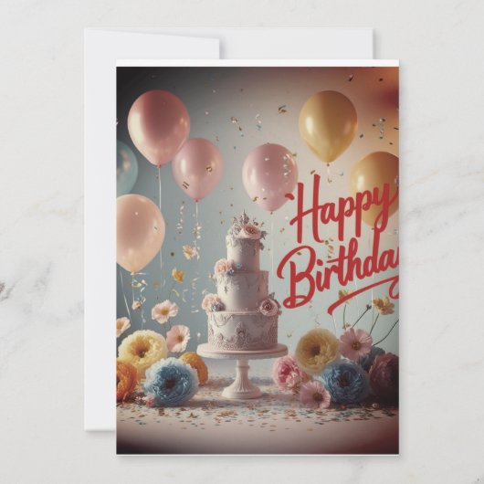 Verjaardag Ontwerp Kaart (Achterkant)