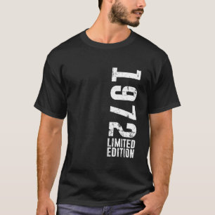Verjaardag ontwerp limited edition en vintage 1972 t-shirt