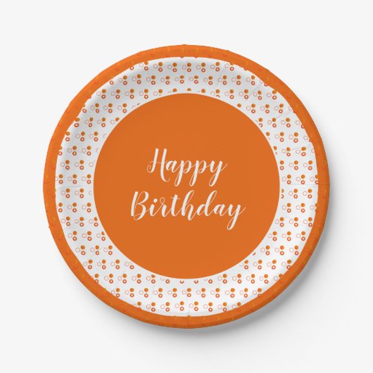 Verjaardag ontwerper papieren bordje (Voorkant)