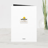 Verjaardag, onze dochter, gele roos in de tuin kaart (Achterkant)