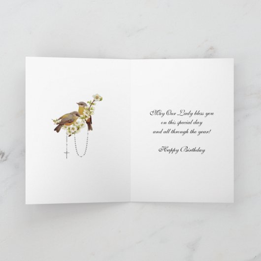 Verjaardag Onze-Lieve-Vrouw van Fatima VIrgin Mari Kaart (Binnen)