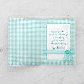 Verjaardag, ONZE peetdochter, Tuin Bloemen, Geruit Kaart (Binnen)