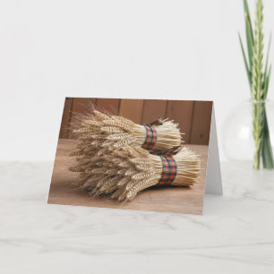 Verjaardag Oogst Tarwe Bundels Kaart
