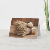 Verjaardag Oogst Tarwe Bundels Kaart (Voorkant)