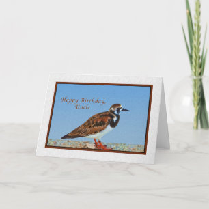 Verjaardag, oom, Ruddy Turnstone Bird Kaart