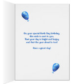 Verjaardag op Aardedag Wereldballonnen Kaart (Binnen (Rechts))