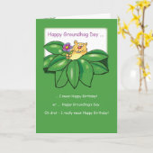 Verjaardag op Dag Groundhog met Groene Bloemen Kaart (Gele Bloem)