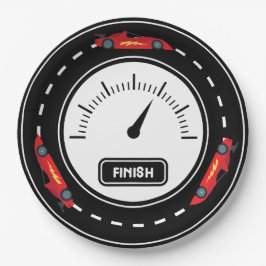 Verjaardag op de autobaan papieren bordje