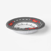 Verjaardag op de autobaan papieren kommen (Gebogen)