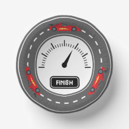 Verjaardag op de autobaan papieren kommen