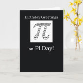 Verjaardag op de Zwarte van de Dag van Pi Kaart (Gele Bloem)